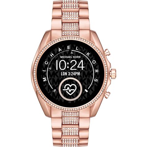 michael kors smartwatch dames rosé|michael kors bradshaw smartwatch gold.